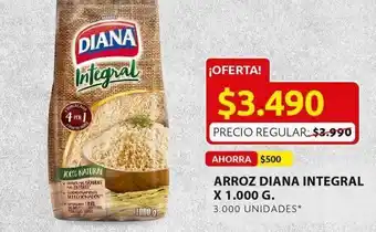 Ara Arroz diana integral x 1000 g oferta