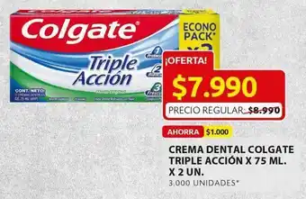Ara Crema dental colgate triple accion x 75 ml oferta