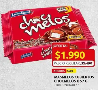 Ara Masmelos cubiertos chocmelos x 57 g oferta