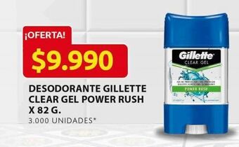 Ara Desodorante gillette clear gel power rush x 82 g oferta