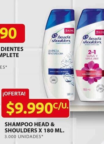 Shampoo head & shoulders x 180 ml