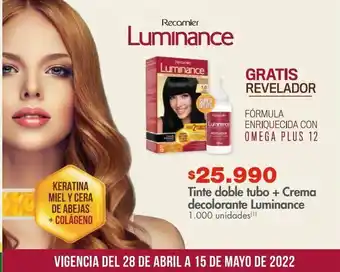 Metro Tinte doble tubo + crema decolorante luminance oferta