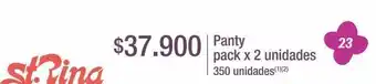 Jumbo Panty pack x 2 unidades oferta