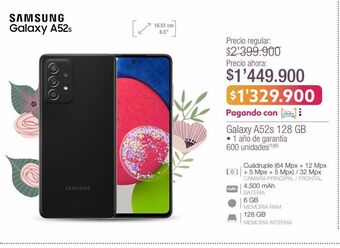 Jumbo Galaxy a52s 128 gb oferta