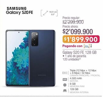 Jumbo Galaxy s20 fe 128 gb oferta