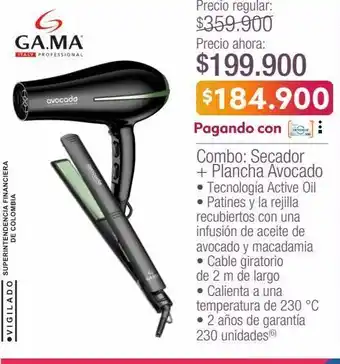 Jumbo Combo: secador + plancha avocado oferta