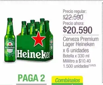 Jumbo Cerveza premium lager heineken x 6 unidades oferta