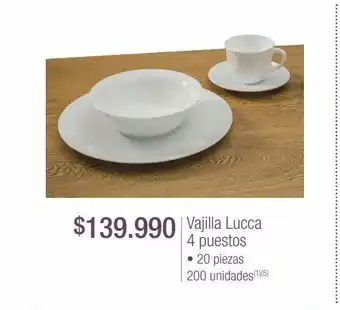 Jumbo Vajilla lucca oferta