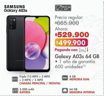 Metro Galaxy a03s 64 gb oferta