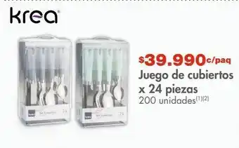 Metro Juego de cubiertos x 24 piezas krea oferta