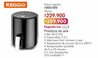 Metro Freidora de aire reggio oferta