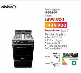 Metro Estufa de piso abba oferta