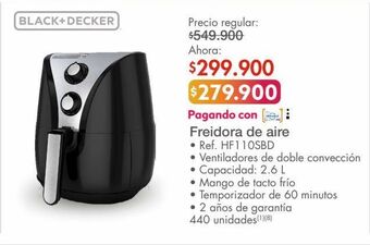 Metro Freidora de aire black & decker oferta
