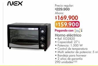 Metro Horno eléctrico nex oferta