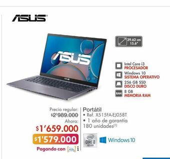 Metro Computador portátil asus oferta