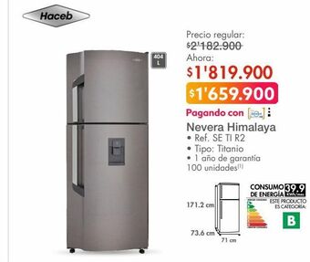 Metro Nevera himalaya haceb oferta