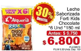 Leche Saborizada Fortikids Chocolate 6 x 180ml