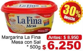 Belalcazar Margarina La Fina Mesa con Sal 500g oferta