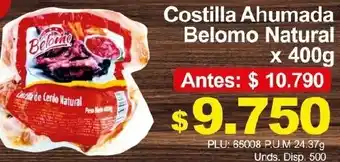 Belalcazar Costilla Ahumada Belomo Natural 400g oferta