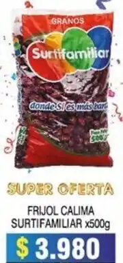 Surtifamiliar Frijol Calima Surtifamiliar 500g oferta