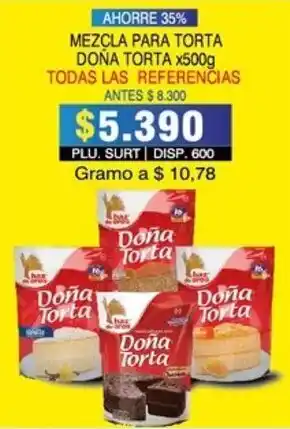 Surtifamiliar Mezcla para Torta Doña Torta 500g oferta
