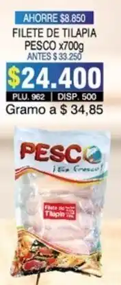 Surtifamiliar Filete de Tilapia 700g oferta
