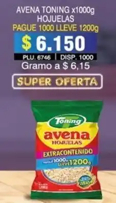 Surtifamiliar Avena Toning Hojuelas 1200g oferta