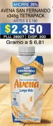 Surtifamiliar Avena San Fernando 345g oferta