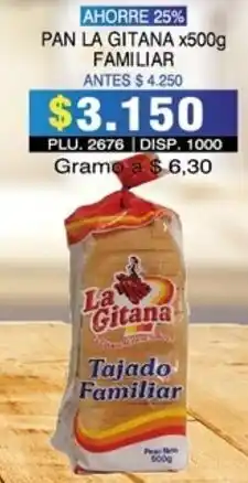 Surtifamiliar Pan La Gitana Familiar 500g oferta