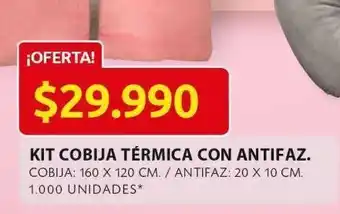Ara Kit cobija térmica con antifaz oferta