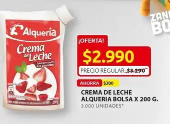 Ara Crema de leche alquería bolsa 200g oferta