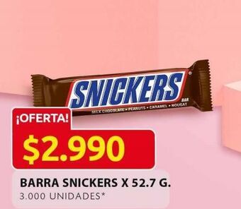 Ara Barra snickers x 52,7g oferta
