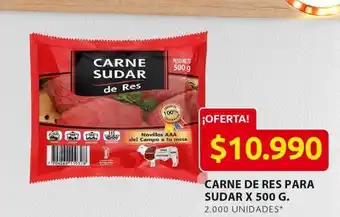 Ara Carne de res para sudar x 500g oferta