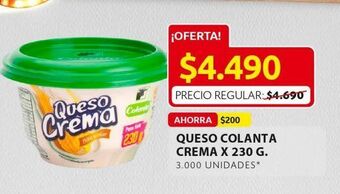 Ara Queso colanta crema x 230g oferta