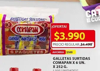 Ara Galletas surtidas comapan x 6un x 252g oferta