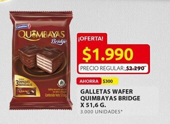 Ara Galletas wafer quimbayas bridge x 51,6g oferta