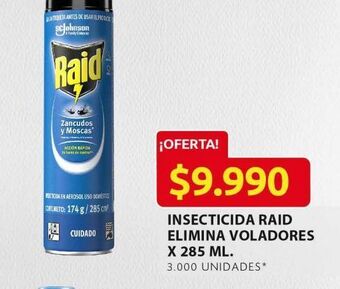 Ara Insecticida raid elimina voladores x 285ml oferta