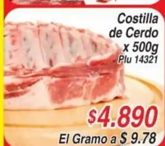 La Gran Colombia Costilla de Cerdo x 500g oferta