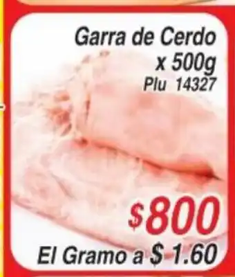 La Gran Colombia Garra de Cerdo x 500g oferta