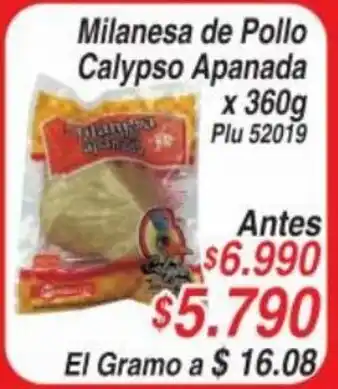 La Gran Colombia Milanesa de Pollo Calypso Apanada x 360g oferta