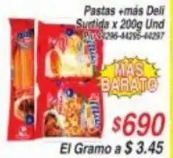La Gran Colombia Pastas +mas Deli Surtida x 200g Und oferta