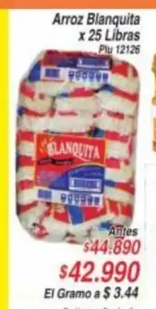 La Gran Colombia Arroz Blanquita x 25 Libras oferta