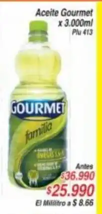 La Gran Colombia Aceite Gourmet x 3000 ml oferta