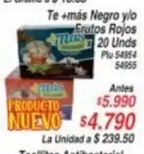 La Gran Colombia Te +mas Negro y/o Frutos Rojos 20 Unds oferta