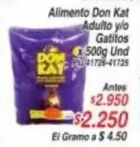 La Gran Colombia Alimento Don Kat Adulto y/o Gatitos x 500g Und oferta