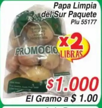 La Gran Colombia Papa Limpia del Sur Paquete x 2 Libras oferta