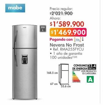 Metro Nevera mabe oferta