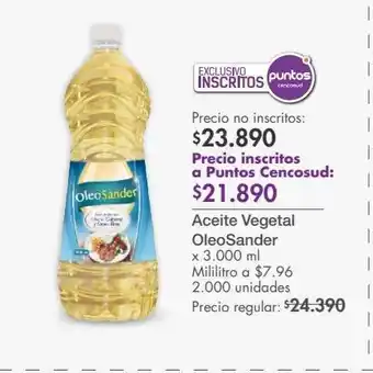 Metro Aceite vegetal oleosantander x 3000ml oferta
