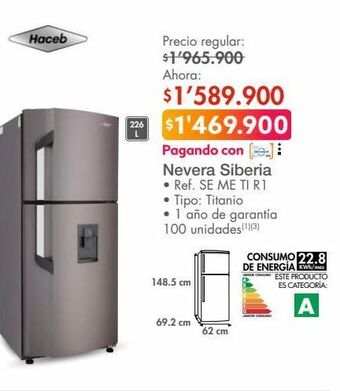 Metro Nevera haceb oferta