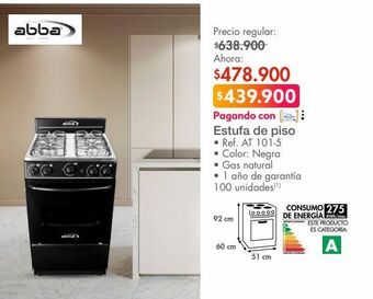 Metro Estufa de piso abba oferta